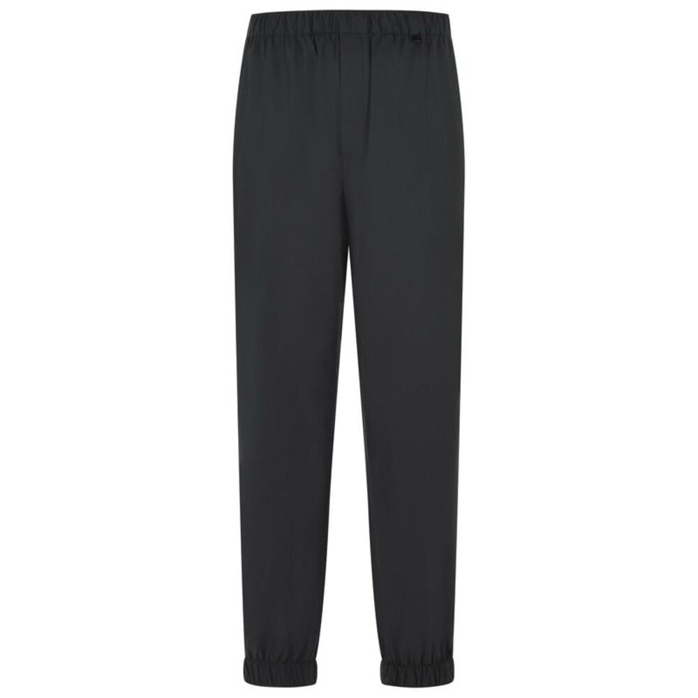 Moncler Technical Trousers In Black Elastic Fabric Men